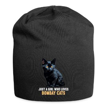 Bombay Cat Bombay Katze - Jersey-Beanie - Schwarz - Vorne