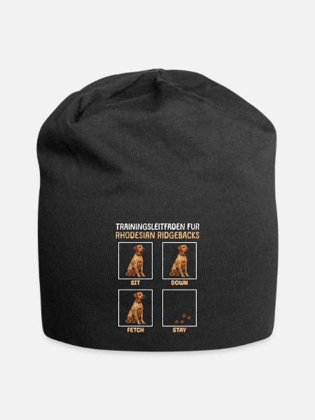 RHODESIAN RIDGEBACK TRAININGSLEITFADEN Lustiges - Jersey-Beanie - Schwarz