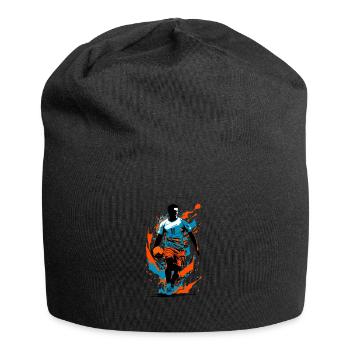 Handballspieler Streetwear Ikonischer Style - Jersey-Beanie - Schwarz - Vorne