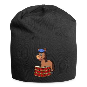 Esel Trommler Trommel - Jersey-Beanie - Schwarz - Vorne