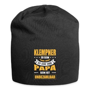 Klempner Zu Sein Eine Ehre Papa Sein Unbezahlbar - Jersey-Beanie - Schwarz - Vorne