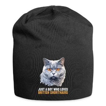Cat Cats British Shorthair British Shorthair - Jersey Beanie - black - Front