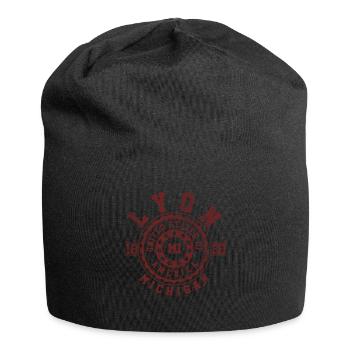 Lyon MI | Michigan Travel & Souvenir Gift - Jersey Beanie - black - Front