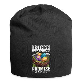 Ostern Eostre Heidnischer Frühling - Jersey-Beanie - Schwarz - Vorne