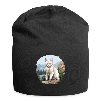 Burmilla Chaton Burmilla Chat - Bonnet en jersey - noir - Devant