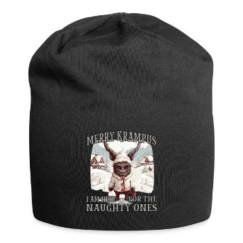 Krampus Maske | Kawaii Kramperl | Weihachtsmann - Jersey-Beanie - Schwarz - Vorne