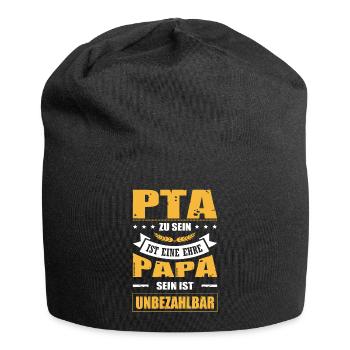 PTA Zu Sein Ist Eine Ehre Papa Sein Unbezahlbar - Jersey-Beanie - Schwarz - Vorne