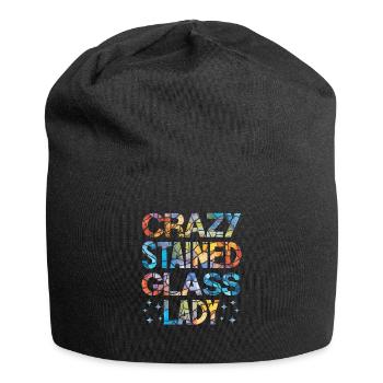 Lustiger Buntglas-künstler - Jersey-Beanie - Schwarz - Vorne