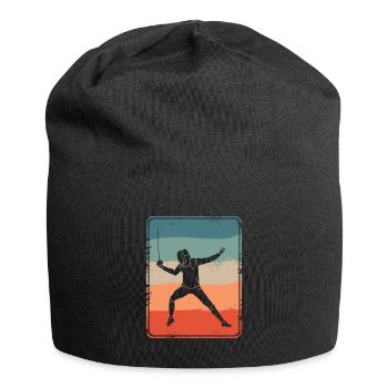 Fencing Sports Sword Fencer Coach - Jersey Beanie - black - Front