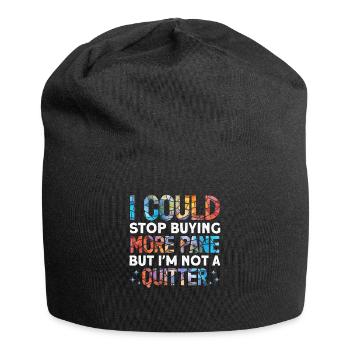 Lustiger Buntglas-künstler - Jersey-Beanie - Schwarz - Vorne