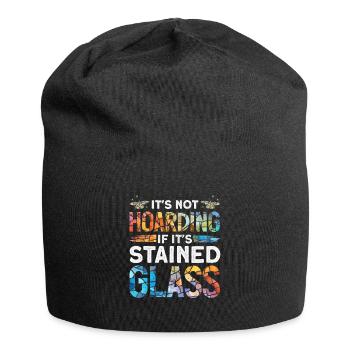 Lustiger Buntglas-künstler - Jersey-Beanie - Schwarz - Vorne