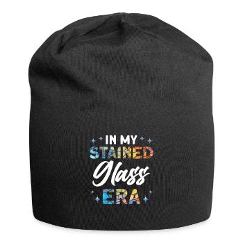 Lustiger Buntglas-künstler - Jersey-Beanie - Schwarz - Vorne