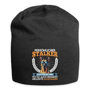 Malinois PERSÖNLICHER STALKER INKLUSIVE BAD - Jersey-Beanie - Schwarz - Vorne