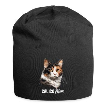 Chat calicot Chat porte-bonheur - Bonnet en jersey - noir - Devant
