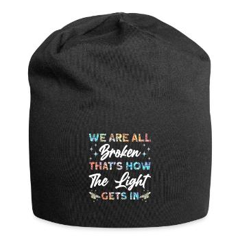 Lustiger Buntglas-künstler - Jersey-Beanie - Schwarz - Vorne