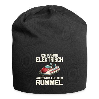 Ich fahre Elektrisch Kirmes Autoscooter - Jersey-Beanie - Schwarz - Vorne