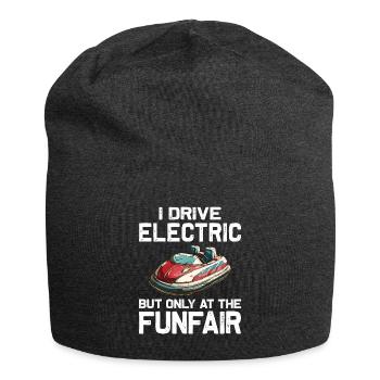 Ich fahre Elektrisch Kirmes Autoscooter - Jersey-Beanie - Anthrazit - Vorne