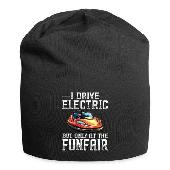 Ich fahre Elektrisch Kirmes Autoscooter - Jersey-Beanie - Schwarz - Vorne