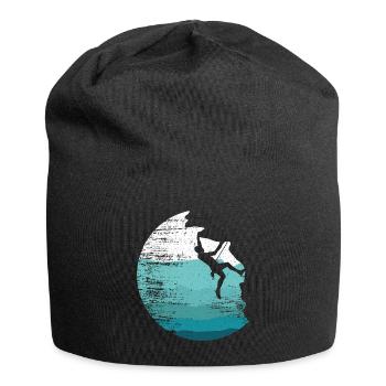 Mur rétro d’escalade Boulder Bouldering - Bonnet en jersey - noir - Devant