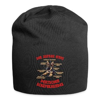 DEUTSCHER SCHÄFERHUND AUFBAU Deutsche Schäferhunde - Jersey-Beanie - Schwarz - Vorne