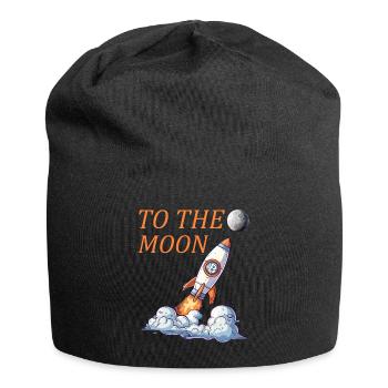 Bitcoin Rocket to the Moon - Jersey-Beanie - Schwarz - Vorne