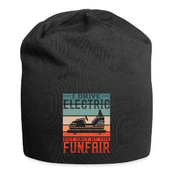 Ich fahre Elektrisch Kirmes Autoscooter - Jersey-Beanie - Schwarz - Vorne