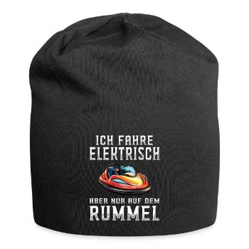 Ich fahre Elektrisch Kirmes Autoscooter - Jersey-Beanie - Schwarz - Vorne
