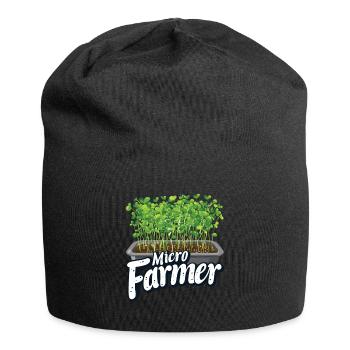 Microgreen Agriculture Gardening - Jersey Beanie - black - Front