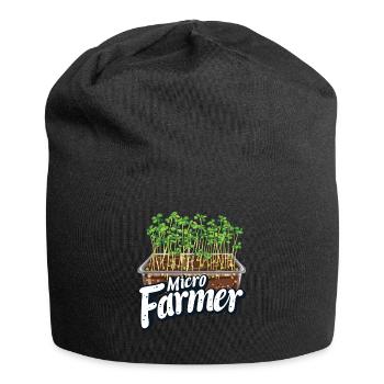Microgreen Agriculture Gardening - Jersey Beanie - black - Front