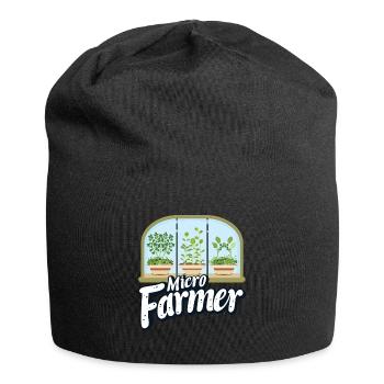 Microgreen Agriculture Gardening - Jersey Beanie - black - Front