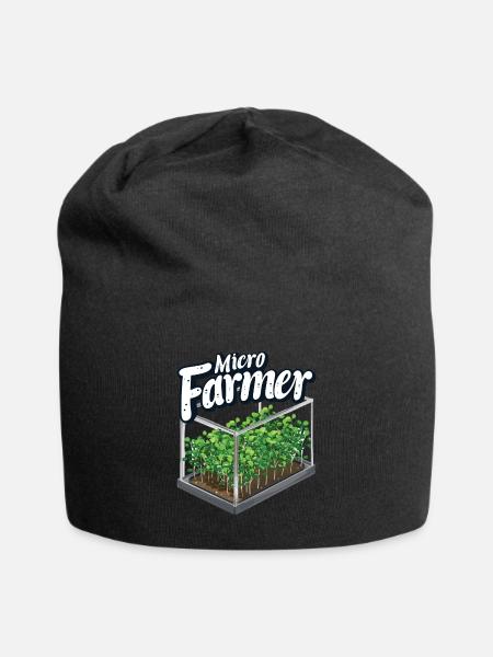 Microgreen Agriculture Gartenarbeit - Jersey-Beanie - Schwarz