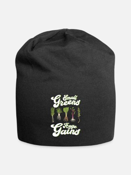 Microgreen Agriculture Gartenarbeit - Jersey-Beanie - Schwarz