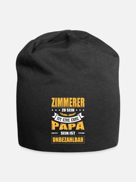 Zimmerer Zu Sein Eine Ehre Papa Sein Unbezahlbar - Jersey-Beanie - Schwarz