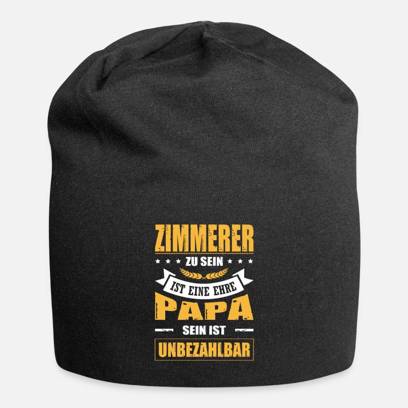 Zimmerer Zu Sein Eine Ehre Papa Sein Unbezahlbar - Jersey-Beanie - Schwarz