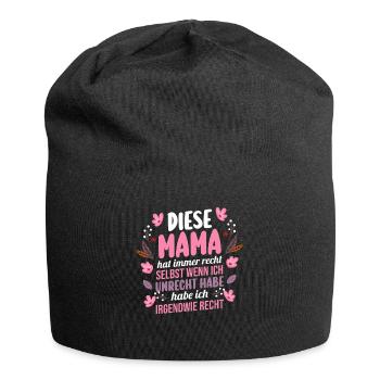 Mutter Muttertag Mama - Jersey-Beanie - Schwarz - Vorne