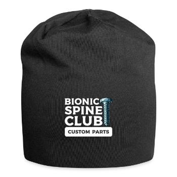 Bionic Spine Club Wirbelsäulenversteifung Rücken Wirbelsäule - Jersey-Beanie - Schwarz - Vorne