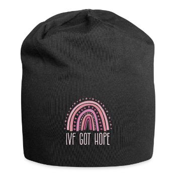 IVF Got Hope Rainbow Transfer Day IUI Infertility - Jersey Beanie - black - Front