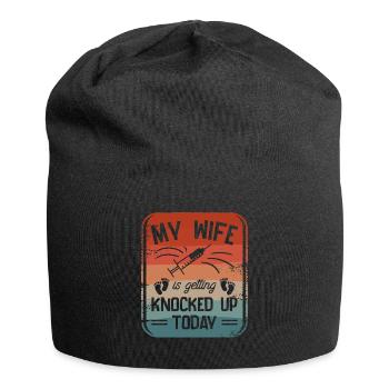 My Wife Is Getting Knocked Up Today IVF Transfer - Jersey Beanie - black - Front