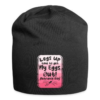 IVF Transfer Day Pregnancy IUI Vitro Infertility - Jersey Beanie - black - Front