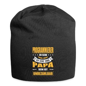 Programmierer Sein Eine Ehre Papa Sein Unbezahlbar - Jersey-Beanie - Schwarz - Vorne