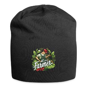 Microgreen Agriculture Gardening - Jersey Beanie - black - Front