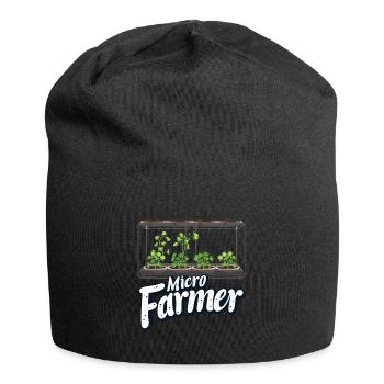 Microgreen Agriculture Gardening - Jersey Beanie - black - Front