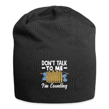 Funny Knitting Knitting Needle Gift - Jersey Beanie - black - Front
