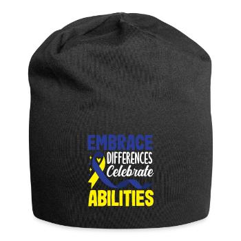L’amour ne compte pas les chromosomes du syndrome de Down - Bonnet en jersey - noir - Devant