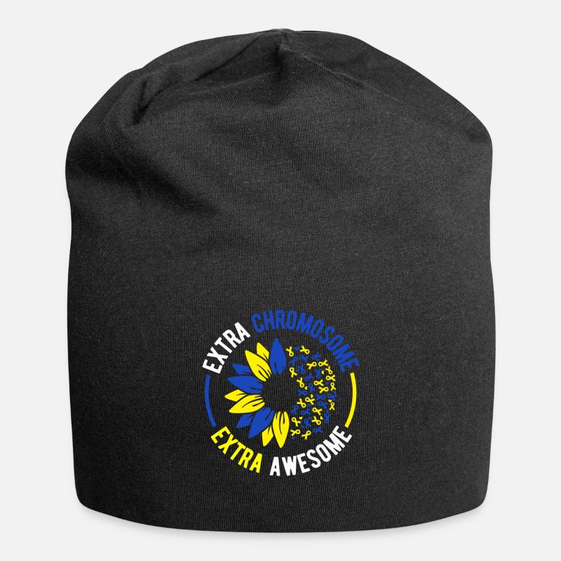 Love Doesn't Count Chromosomes Down Syndrome - Jersey-Beanie - Schwarz