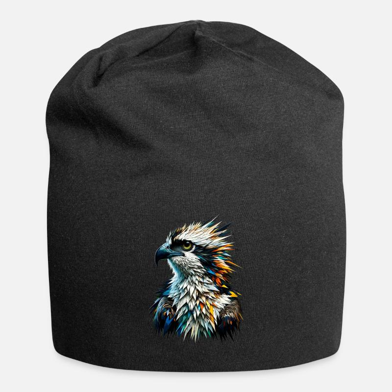 Polygon Art Osprey Sea Hawk Ospreys - Jersey Beanie - black