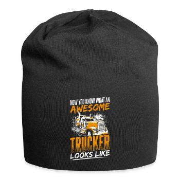Truck Diesel Highway Best Job Money Trucker Truck - Jersey Beanie - black - Front