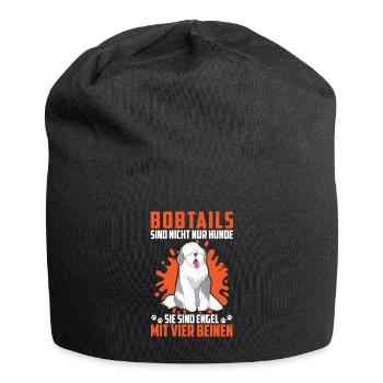 Bobtail pas seulement chien vieux chien de berger anglais - Bonnet en jersey - noir - Devant