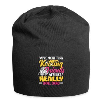 Funny Knitting Knitting Needle Gift - Jersey Beanie - black - Front