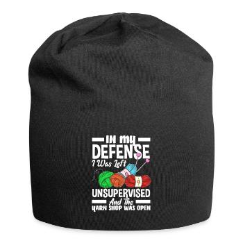 Funny Knitting Knitting Needle Gift - Jersey Beanie - black - Front